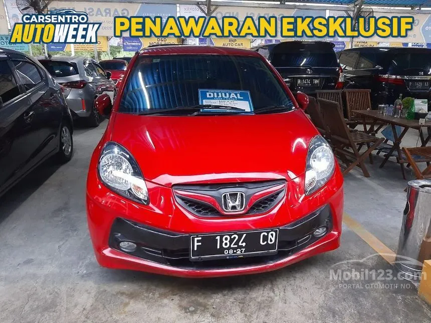 Jual Mobil Honda Brio 2013 E 1.2 di Jawa Barat Automatic Hatchback Merah Rp 112.000.000
