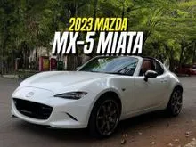 2023 Mazda MX-5 2.0 SKYACTIV-G RF Convertible Hard Top Miata White on Brown Putih MX5