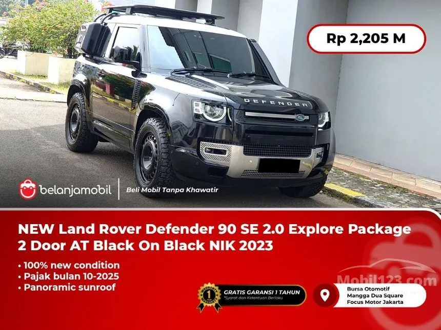 Jual Mobil Land Rover Defender 2023 90 P300 Explorer Package 2.0 di DKI Jakarta Automatic SUV Hitam Rp 2.205.000.000