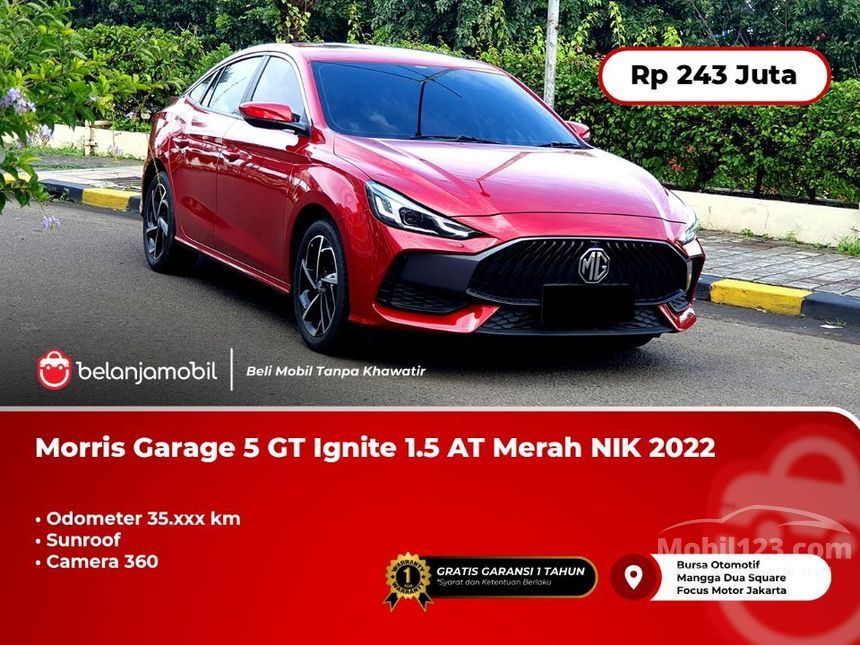 Jual Mobil MG 5 2022 GT Ignite 1.5 di DKI Jakarta Automatic Sedan Merah ...