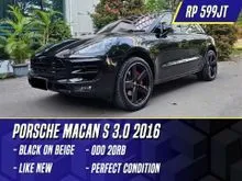 2016 Porsche Macan 3.0 S SUV Black on Beige Hitam