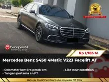 2023 Mercedes-Benz S450L 3.0 Luxury 4MATIC Sedan V223 Facelift AT Black Doff On Brown NIK 2023 [ LOW KM 6RB ]