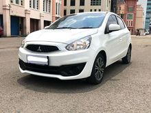 2016 Mitsubishi Mirage 1.2 GLS Hatchback putih dp 20 jt saja siap pakai