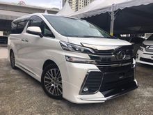 2015 Toyota Vellfire 2.5 ZG FULL FULL SPEC(SAVE RM20,000.00) *5 STAR CAR MPV