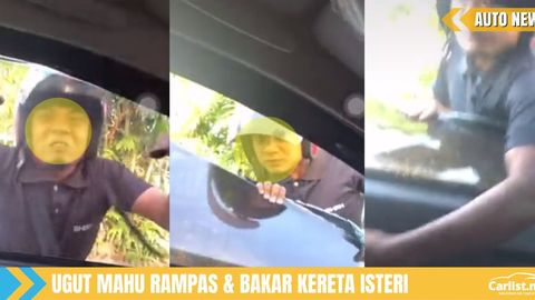 Polis Tahan Lelaki Baran Pecahkan Cermin Tingkap Kereta Isteri Depan Anak