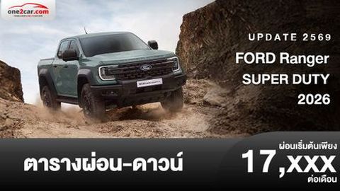 ตารางผ่อน FORD Ranger SUPER DUTY กระบะ 4 ประตู