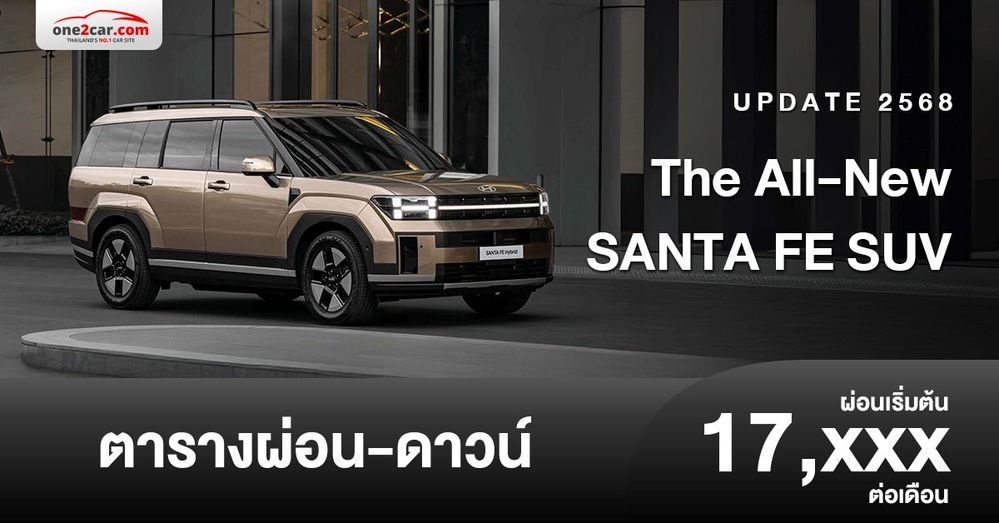 ตารางผ่อน HYUNDAI SANTA FE SUV 2025