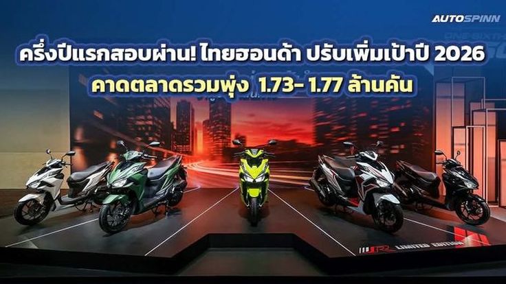 ไทยฮอนด้า แกร่ง! ครึ่งปีแรก 2026 โตเพิ่ม ขยับเป้ายอดขายเพิ่ม 1.40–1.43 ล้านคัน