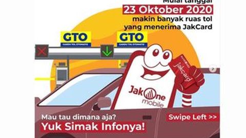 Jumlah Tol yang Menerima JakCard Kini Semakin Bertambah