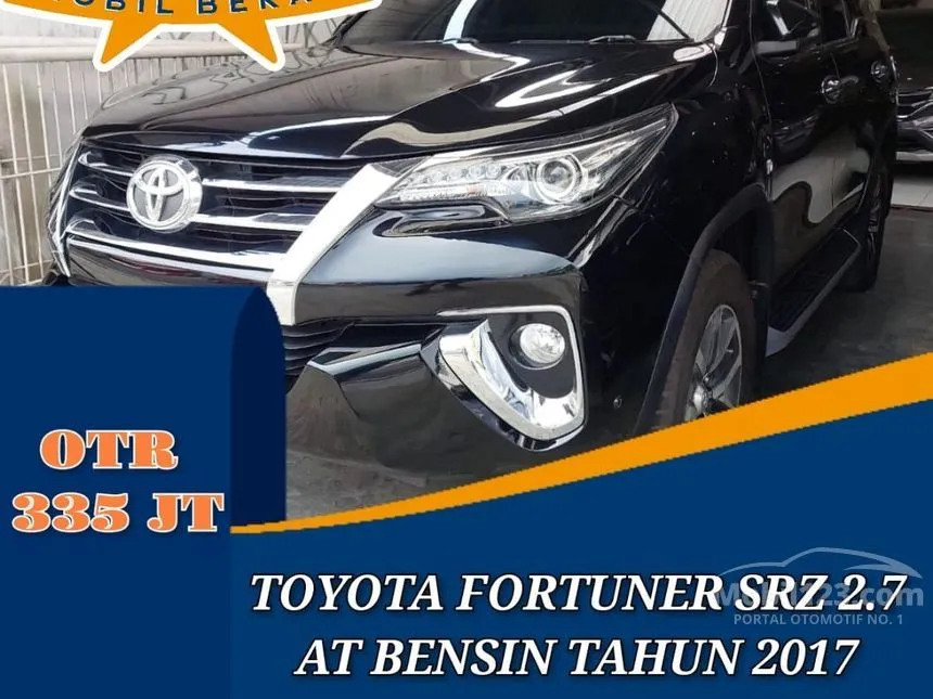 Jual Mobil Toyota Fortuner 2017 SRZ 2.7 di Jawa Barat Automatic SUV Hitam Rp 335.000.000