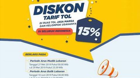 Hari Ini Tarif Tol Didiskon 15 Persen