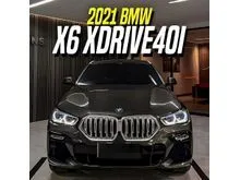 2021 BMW X6 3.0 xDrive40i M Sport SUV Brown Metallic on Red xDrive Msport Coklat