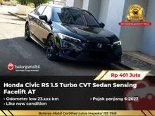 2023 Honda Civic 1.5 RS Sedan CVT Sedan Sensing Facelift AT Hitam NIK 2023 [ LOW KM 23RB ]