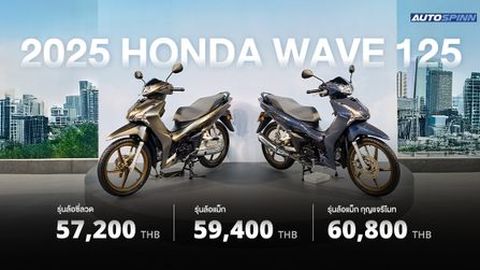 2025 Honda Wave 125 สเปคและราคา อย่างเป็นทางการ