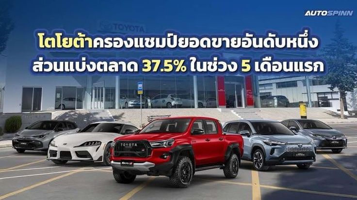 TOYOTA ครองแชมป์ยอดขายอันดับหนึ่ง ด้วยส่วนแบ่งตลาด 5 เดือนแรก 37.5% 