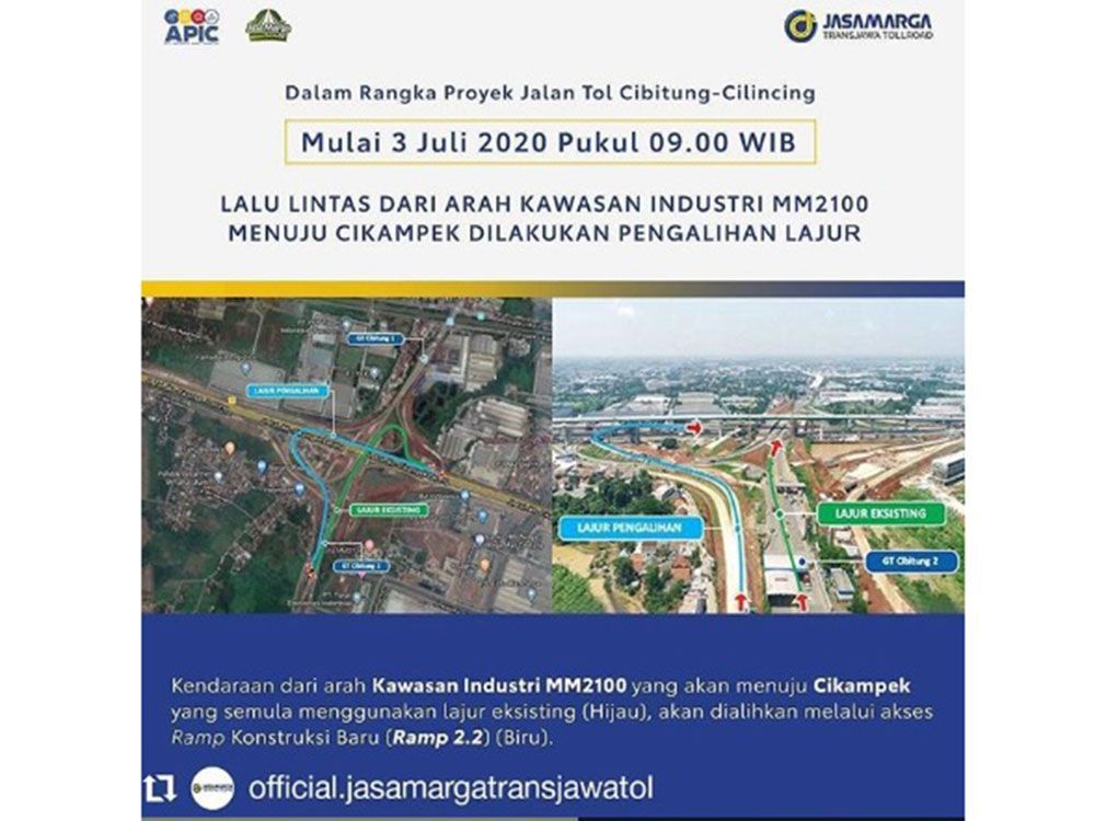 Tol Jakarta-Cikampek Dialihkan Demi Pembangunan Jalan Baru