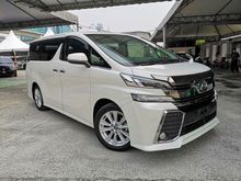 2016 Toyota Vellfire 2.5 Recon.8 Seater.Black Interior Seat. 2 Power Sliding Door. Sunroof & Panoramic Roof .Original Mileage 38k KM Only.Local KL AP