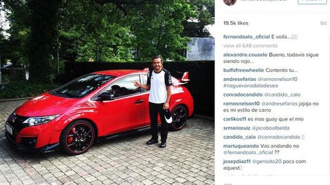 Fernando Alonso Has A New Ride, A 2015 Honda Civic Type R