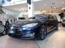 2014 Tesla Model S 0.0 P85D Hatchback Blue on Cream