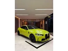 2022 BMW M4 3.0 Competition Coupe (Faktur 2023) Sau Paulo Yellow on Orange Odo 9 Rb (TERMURAH) LIKE NEW