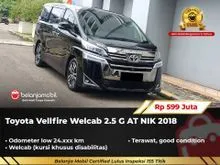 2018 Toyota Vellfire 2.5 G MPV AT Hitam NIK 2018 [ WELCAB ]
