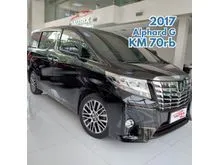 2017 Toyota Alphard 2.5 G MPV AT Black on Beige Hitam