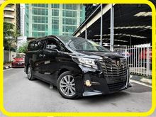 UNREGISTERED 2016 Toyota Alphard 2.5 SA TYPE BLACK SUNROOF MOONROOF CARROZZERIA PLAYER ALPINE ROOF MONITOR 7 SEATER LEATHER 2 POWER DOOR POWER BOOT