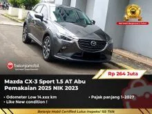 2023 Mazda CX-3 1.5 Sport SUV AT Abu Pemakaian 2025 NIK 2023 [ GARANSI 5TH ]