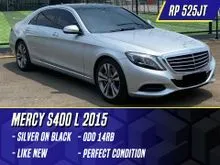 2015 Mercedes-Benz S400L 3.0 Exclusive Sedan Silver on Black Abu-abu Abu Mercy S400 L S 400L 400