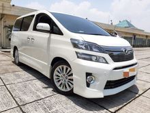 Toyota Vellfire ZG Audioless 2013 Putih. Terawat, Pajak Panjang, Good Condition.(Bebas Banjir)
