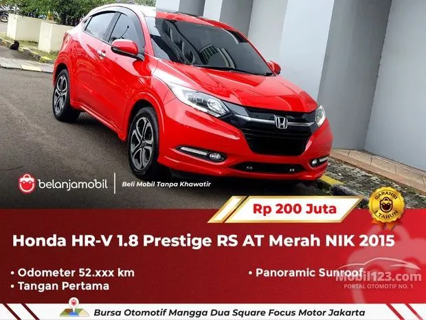 Jual Honda Hr-v Bekas di Kebayoran Baru Harga Kredit Murah Mobil123