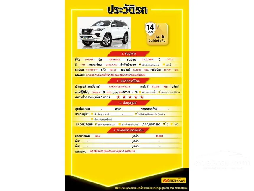 2022 Toyota FORTUNER G SUV