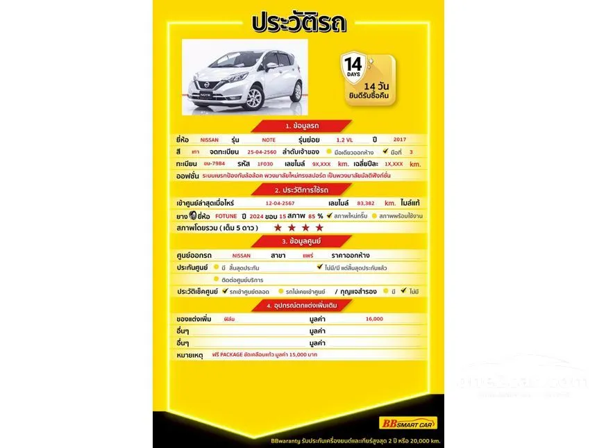 2017 Nissan Note VL Hatchback