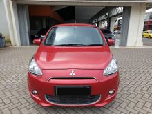 mitsubishi mirage exceed automatic 2015 merah