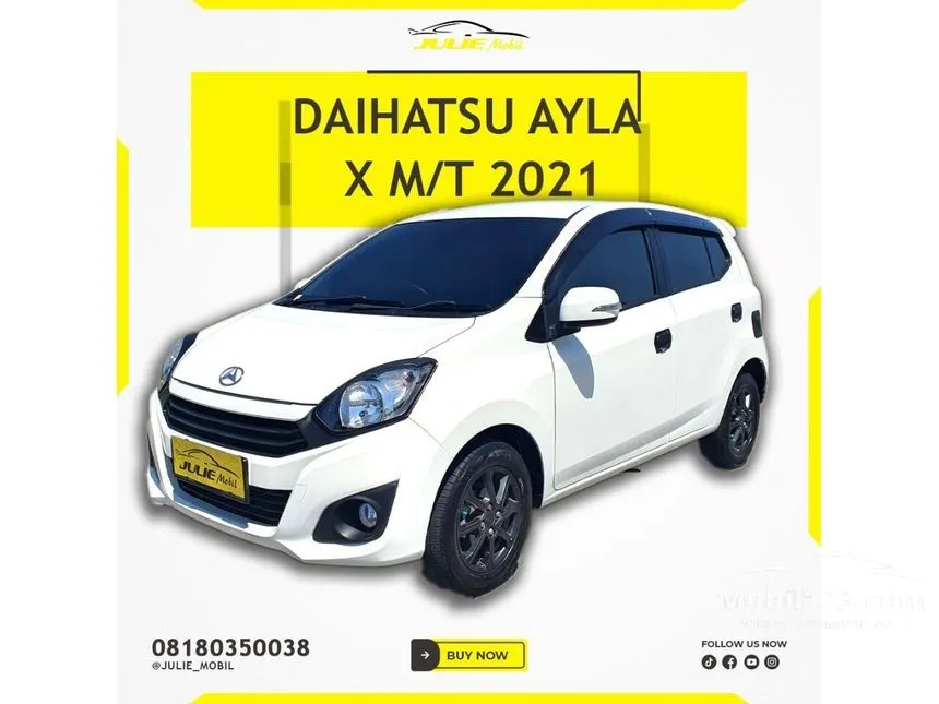 Jual Mobil Daihatsu Ayla 2021 X 1.0 di Jawa Timur Manual Hatchback Putih Rp 113.000.000