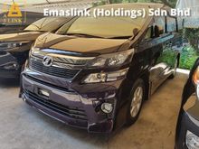 2013 Toyota Vellfire 2.4 Golden Eye Power Boot Back Camera 2 Power Doors Platinum Dealer Unregistered