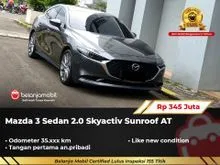 2023 Mazda 3 2.0 SKYACTIV-G Sedan Skyactiv Sunroof AT 2023/2024 [ GARANSI 5TH ]