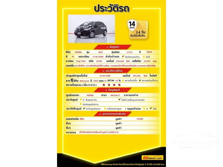 2014 Honda JAZZ V+ Hatchback