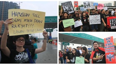 VIDEO: Youth Groups Rail Against Toll Hikes By Protesting Along Highways
