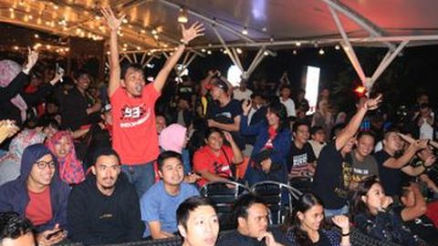 Hebohnya Nobar MotoGP Perancis 2017 di fX Sudirman