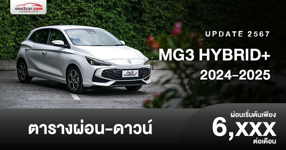 ตารางผ่อน MG3 HYBRID+ 2024 คุ้มจนตลาด B-Segment สะเทือน!