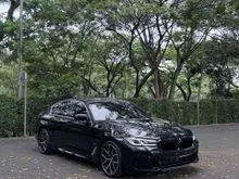 2021 BMW 520i 2.0 M Sport Sedan Black on Cognac Sensatec Leather