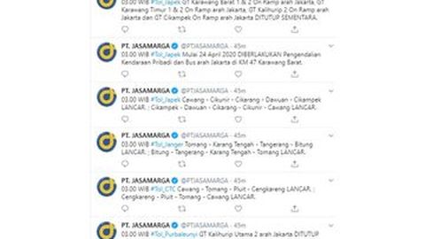 Sejumlah Gerbang Tol Arah Jakarta Ditutup Guna Antisipasi Lonjakan Arus Balik