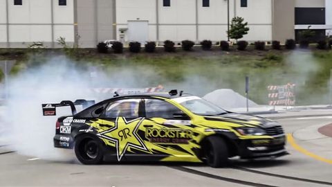 VIDEO: 900hp Volkswagen Passat Drifts Around Bike Racing TT Course