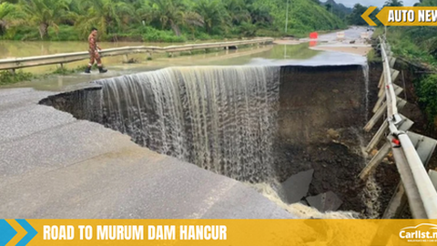 Pan Borneo Feeder Road Destroyed Due To Flash Flood