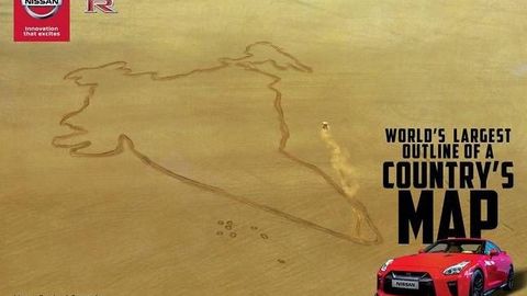 Nissan Pays Tribute to India with Style and Sets a World Record