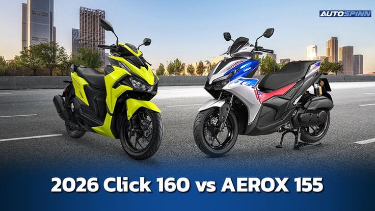 2026 Honda Click 160 vs Yamaha AEROX 155 คันไหนน่าโดนกว่า?