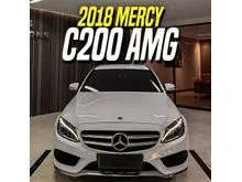 2018 Mercedes-Benz C200 2.0 AMG Line Sedan White on Black W205 Mercy C 200 Putih