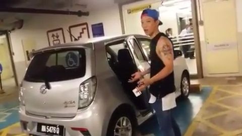 VIDEO: Inconsiderate Driver Parks In Disabled Parking Spot, Claims No OKUs Use It