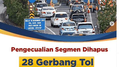 28 Gerbang Tol yang Kena Imbas Perluasan Ganjil-Genap Jakarta